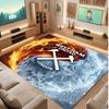 West Ham United Football Print Crystal Velvet Rug, Comfortable Water Absorbent Non Slip Indoor Floor Carpet