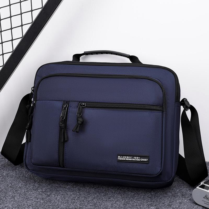 Men's Large Capacity Waterproof Shoulder Bag – Wear-Resistant Crossbody Messenger with Multi-Pockets for Business