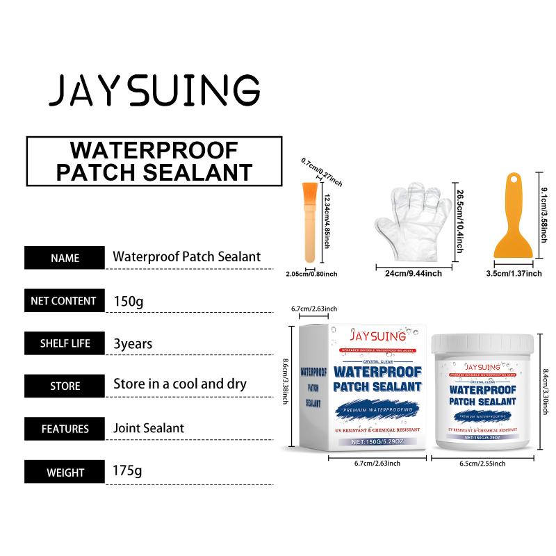 Roof Waterproof Coating Agent Transparent Glue Sealant with Brush Leakproof and Insulating for Home Roof Repair DIY