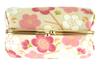 Wa KOMONO Komon Kobo Uni Hergestellt in Futago Chirimen Japanisches Muster Kosmetiktasche Pflaume Einheitsgröße (0105-4) Seni, Japan, [Moderne Blüte/Rosa],