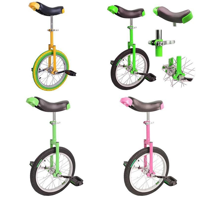 18in Unicycle Wheel Balance Uni Cycle Fun Bike Fitness Circus Cycling SILVER