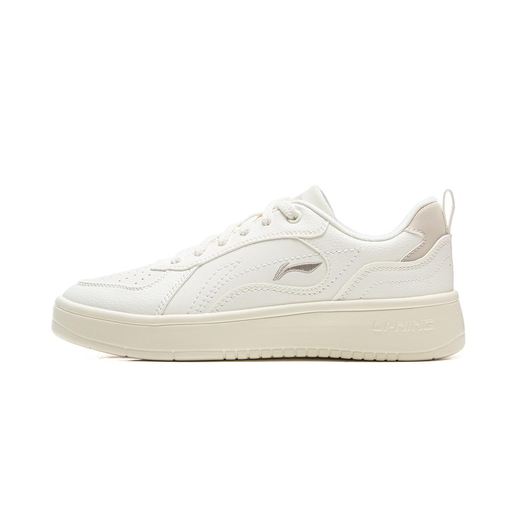 New LiNing Spike Years Anti Slip Wear Resistant Low Top Skateboard Shoes Women's Ecru AGCV312-3