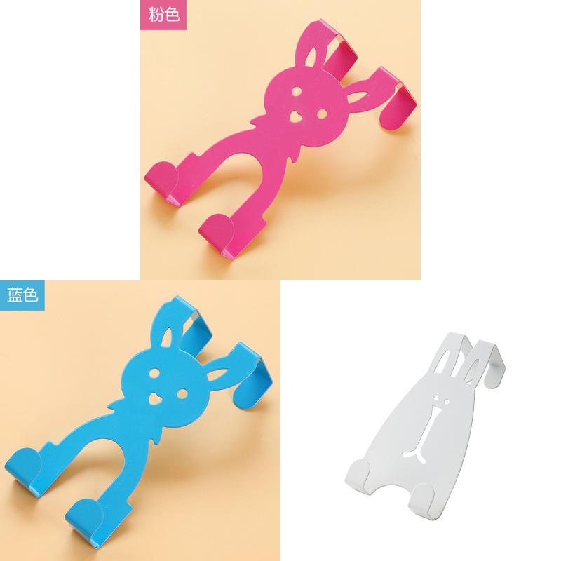 Cartoon Rabbit Door Hook Hangers With Steel Construction For Bedroom Wall Mount Storage