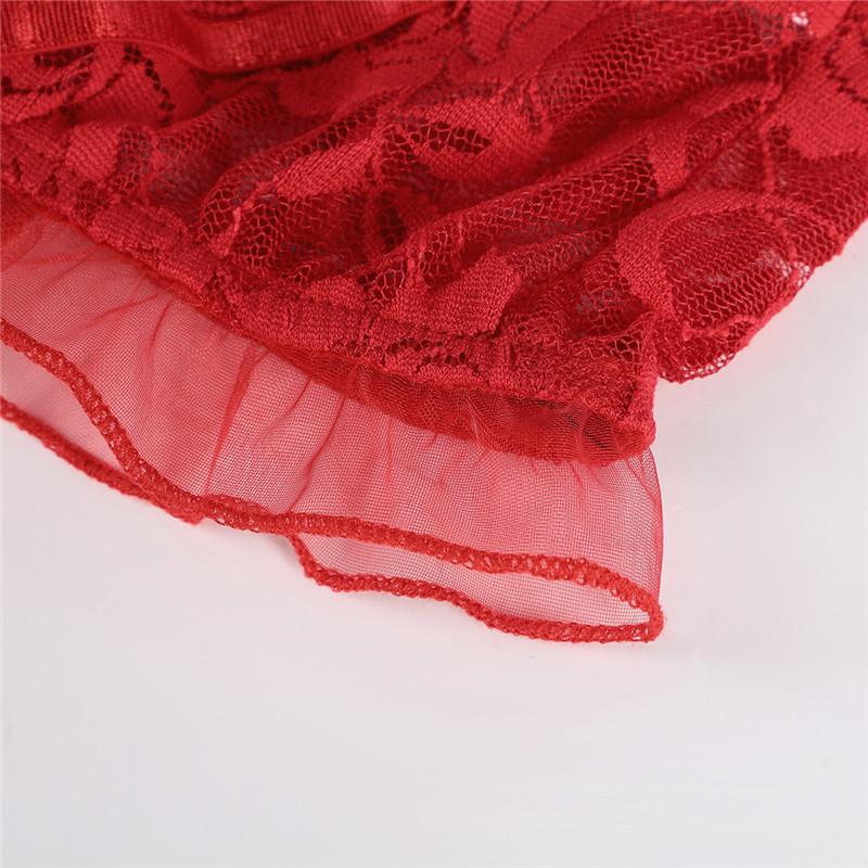 Sexy Lingerie Woman Erotic Pajamas Lace Lingerie Babydoll Transparent Dress Sexy Lingerie Simple Dress