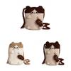 Cat Cartoon Handwoven Woolen Mobile Phone Bag With Shoulder Strap For Casual Daily Use