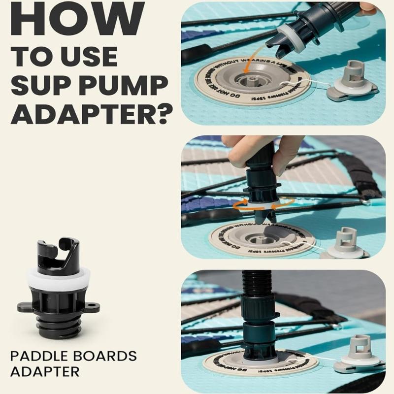 Universal Coils Adapter 6 In 1 Coils Connector for Electric Inflator Pump with 6 Nozzles Fits Boats Kayaks Airbeds