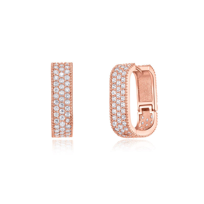 

14K Gold Pin Mielle One-Touch Earrings rose gold