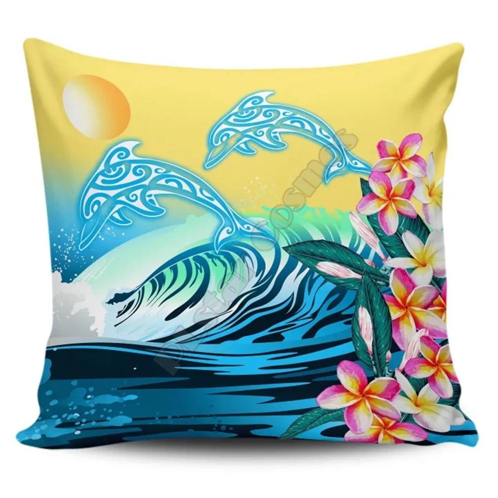 Fiori Hawaiani Copricuscini Copricuscini Cuscino Decorativo Decorazione per la Casa Stampa su Due Lati
