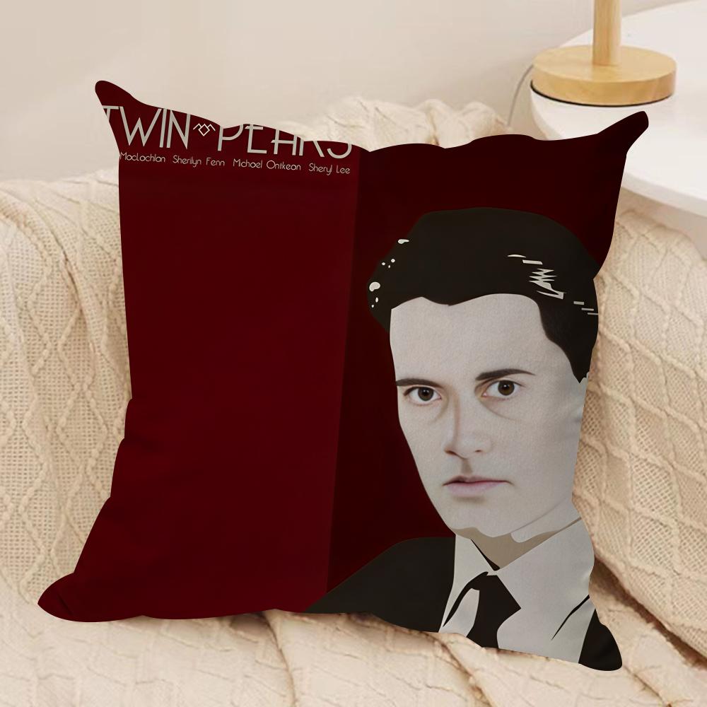 Twin Peaks FFire Walk Me Cushion Cover Silky Short Plush Invisible Zipper Dustproof Sofa Pillow Case For Home Decor