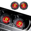 2PCS Carbon Fiber Car Water Cup Non-Slip Pad Coaster For Ferrari Roma 488 Spider SF90 LaFerrari Portofino F8 Styling Accessories MQ5