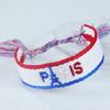 Sports Meeting Paris Couple Webbing Bracelet Embroidery Multicolour Pattern