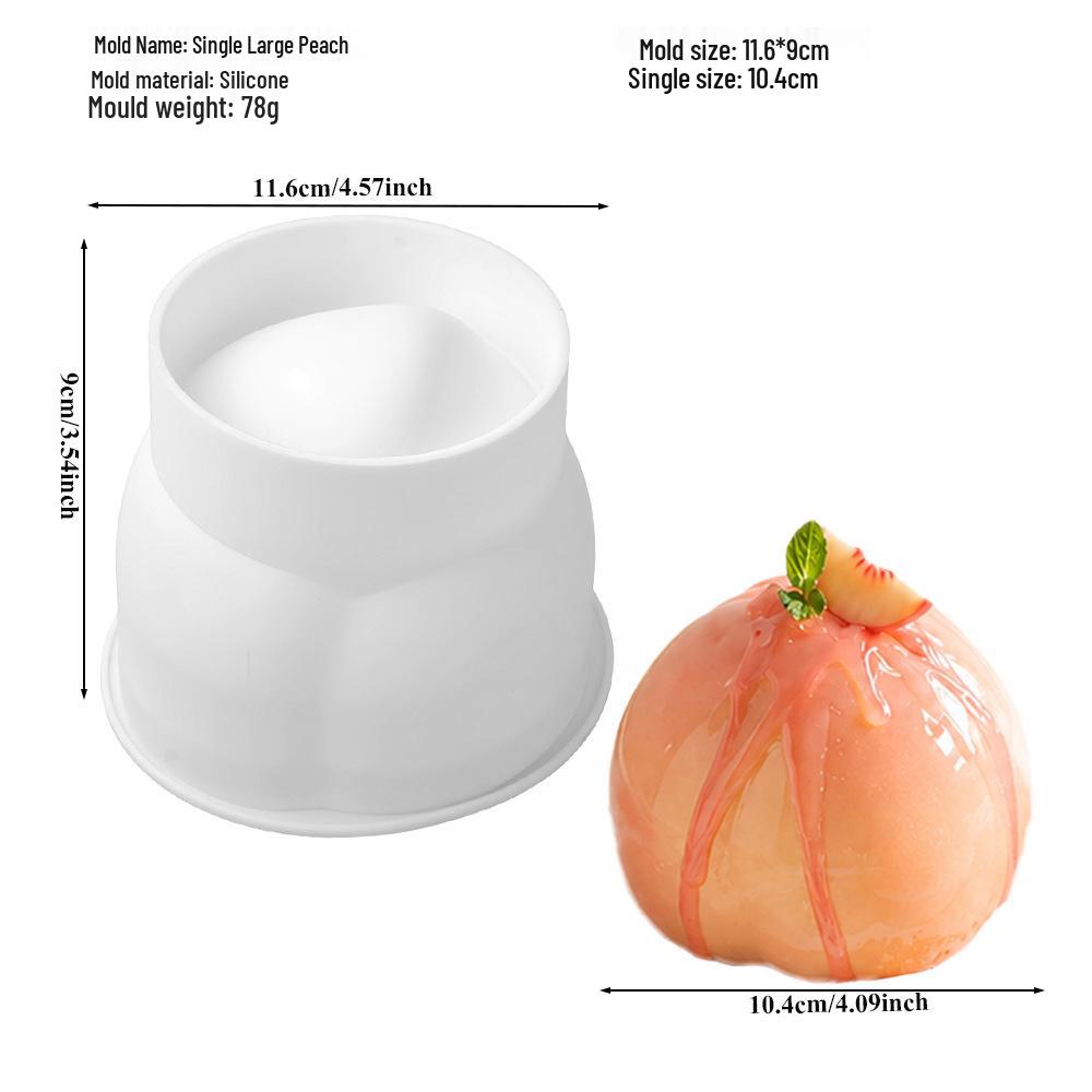 Moldes de Silicona para Mousse de Fruta 3D: Pera, Manzana, Piña, Melocotón, Durian, Frambuesa.