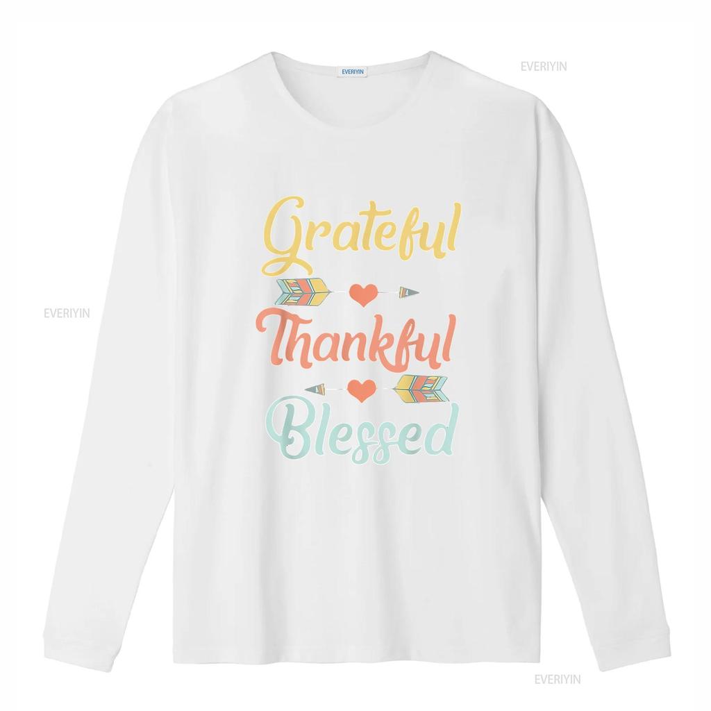 Womens Grateful Thankful Blessed T Shirt Cool Thanksgiving Day Black 2X Large vintage Washed streetwear Comfortable homme