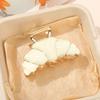 Shark Clip Croissant  Hair Grab Hair Clip Metal Shark Clip Cute Cute Bread Hair Claw  Girls