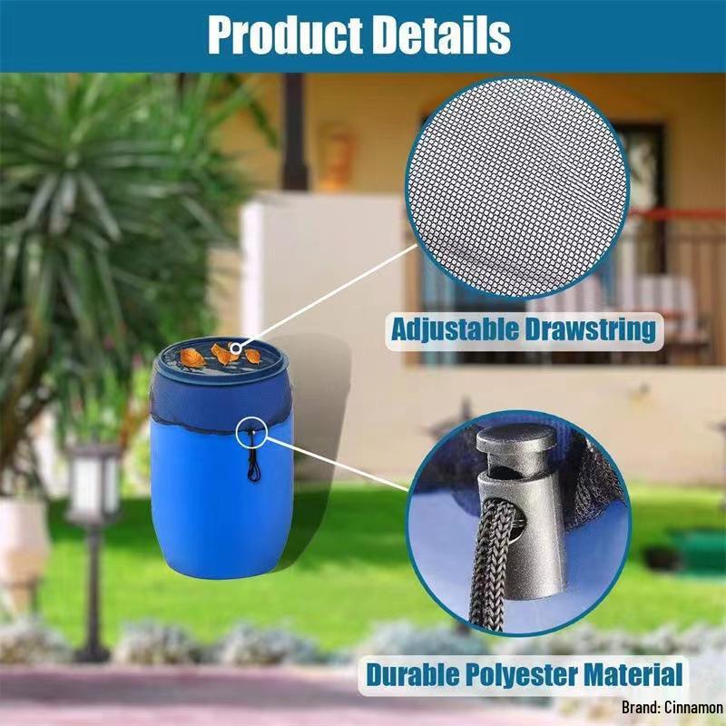 Outdoor Rain Barrel Mesh Cover – Protective Net Against Mosquitoes