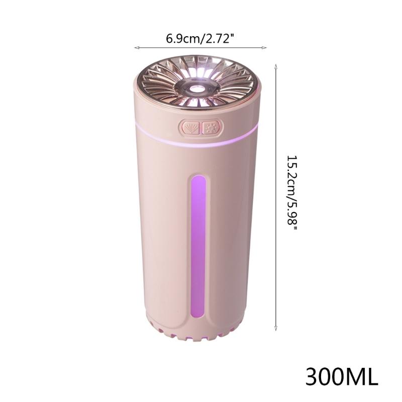 Wireless Car Air Humidifier Timing Auto-off USB Diffuser 300ml Portable Humidification Mist Maker Equipment for Bedside