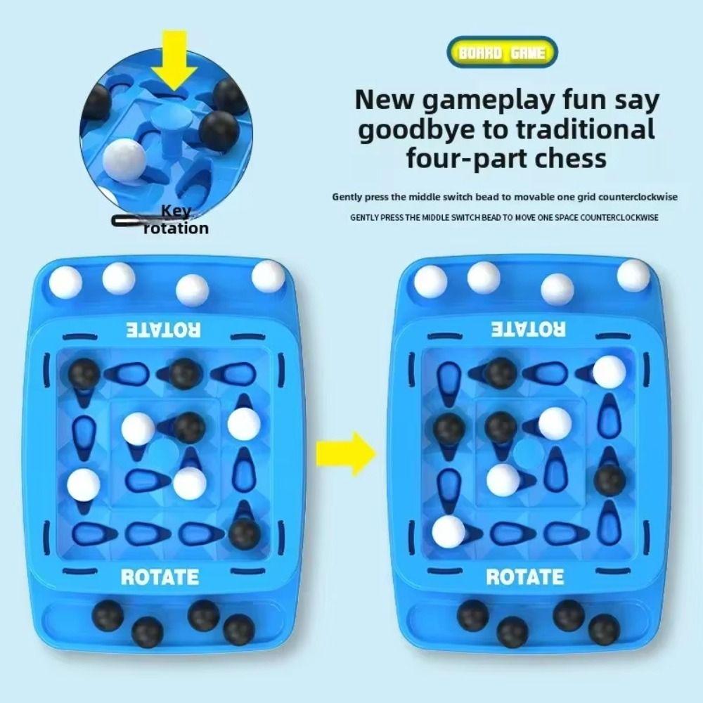 Cartoon Black and White Four In A Row Game Interactive Learning Educational Orbit Logic Board Game DIY Track Logic Chess