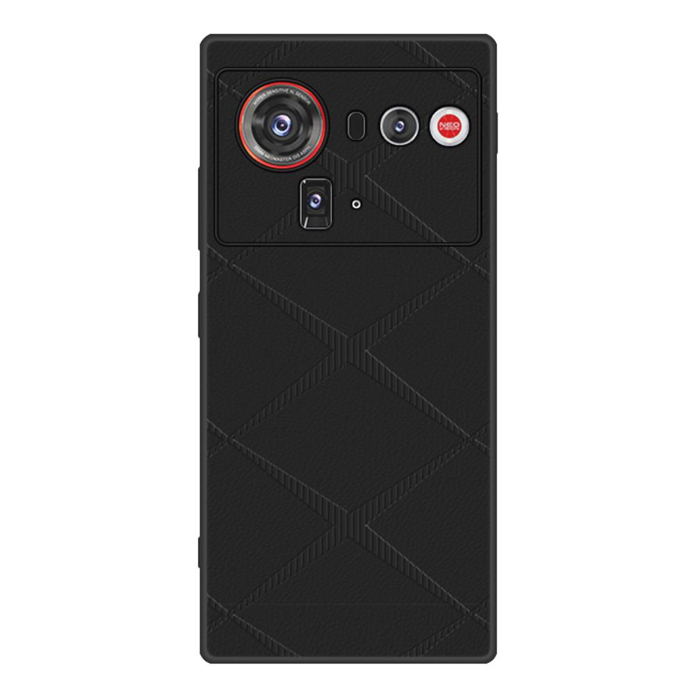 For ZTE nubia Z80 Ultra 5G Case X-Patterned TPU PU Leather PC Anti-Drop Phone Cover