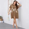 Women's Fashion Loose Large Size Long Short Sleeve Shirt Top