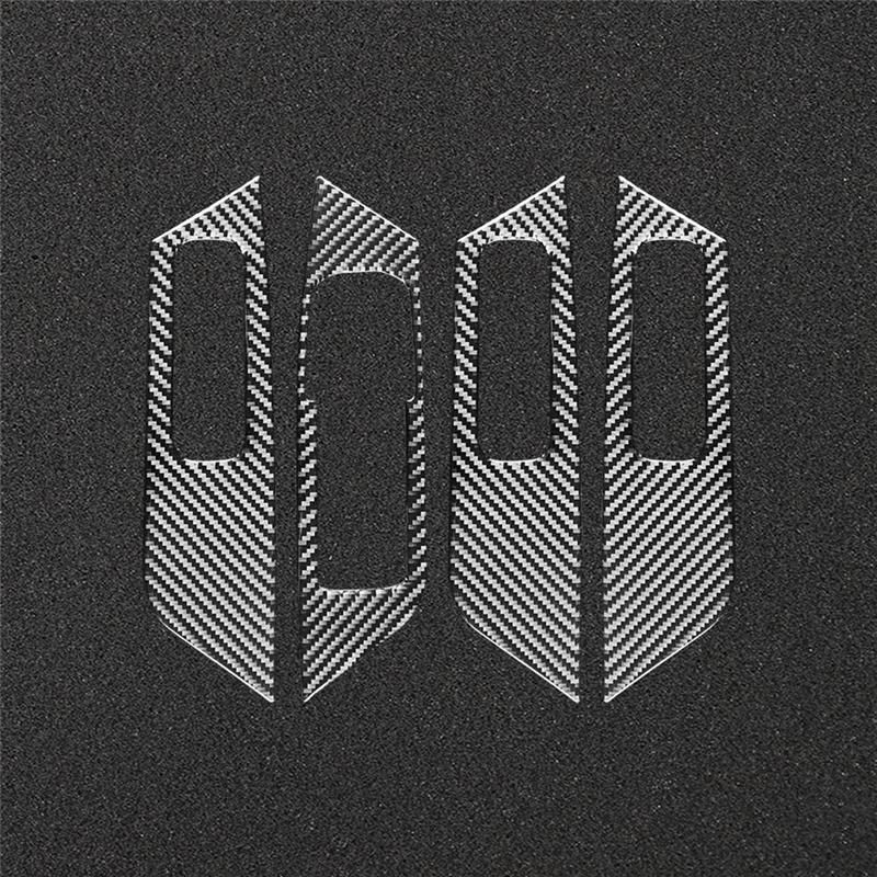 Window Lift Switch Panel Cover Trim Sticker Replacement Accessories Carbon Fiber For Skoda Kodiaq 2017- Accessories