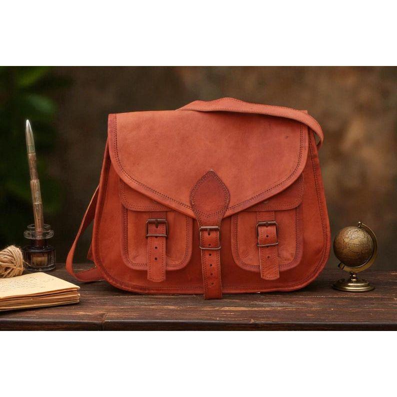 

Сумка-тоут ручной работы из козьей кожи полной зернистости | Винтажный кросс-боди тоут для повседневного использования, работы или путешествий | Персонализированный подарок для него и для нее 13 x 10 x 4 in