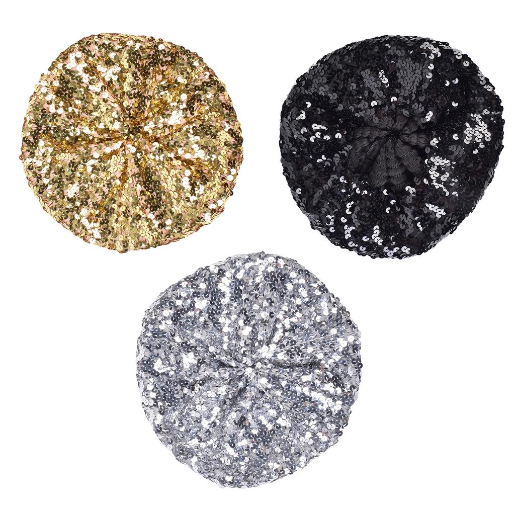 Sequins-studded Beret Hat Bejeweled Disco Hat for Girl Boys Beret Hat for Masquerade Carnivals Music Festival Halloween