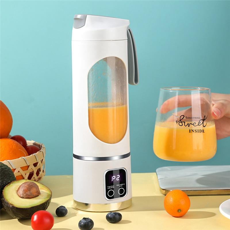 A60P Portable Blender Electric Juicers Fruit Mixers USB Rechargeable Smoothie Mini Blender Personal Juicer 12 Cutter 3Gears