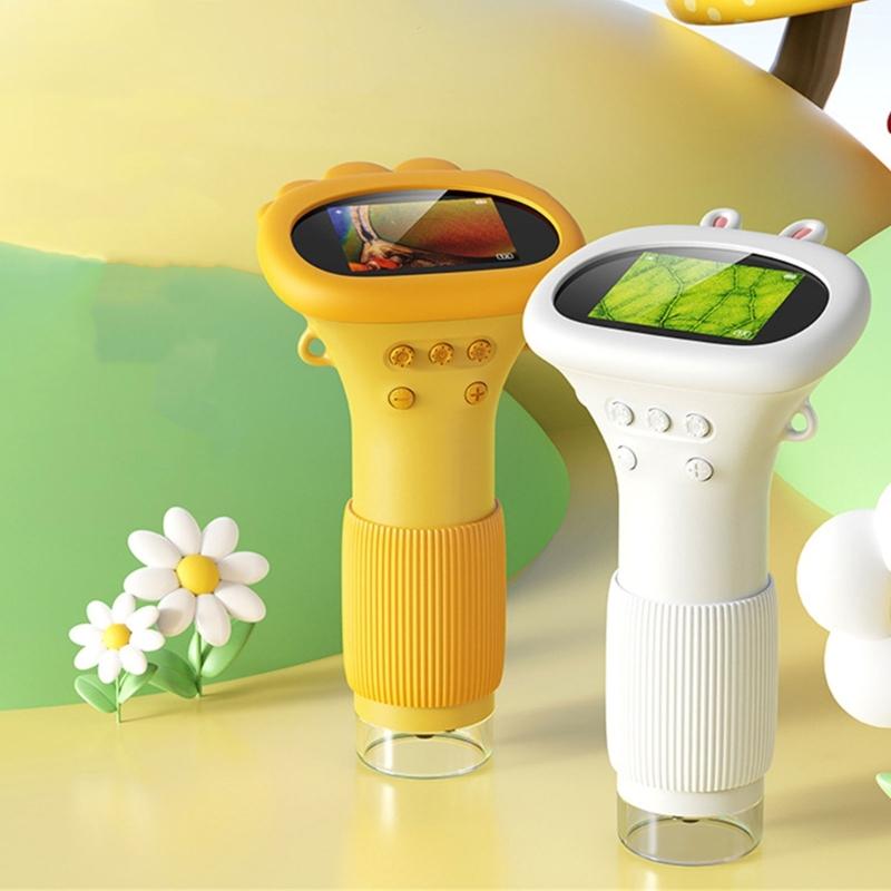 Optical Handheld Microscope for Kids Encouraging Scientific Exploration with LED Light Sources 50x-1000x Magnification