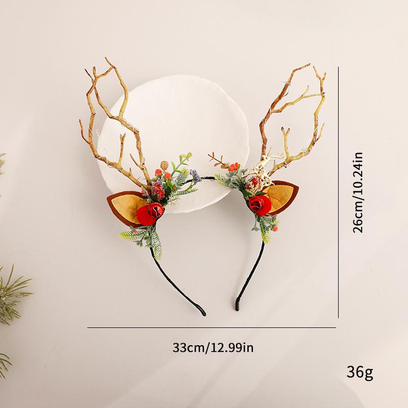 Creative DIY Christmas Antler Headband & Hair Clip Set for Kids