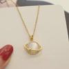 Zircon Moonstone Planet Necklaces for Women Girls Gold Color Fashion Jewelry Gifts Accessories for Friends