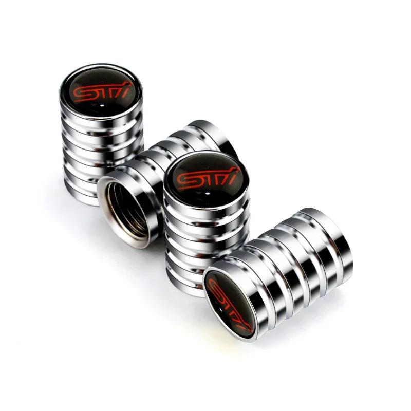 4pcs Alloy Car Tire Valve Caps Wheel Stem Dustproof Covers for Subaru STI XV WRC WRX BRZ FORESTER IMPREZA LEGACY OUTBACK LEVORG siu2