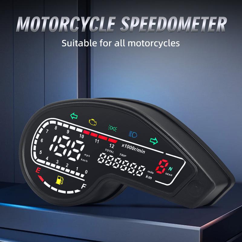 Universelles Motorrad-Tachometer Digital-LED Kilometerzähler Drehzahlmesser Armaturenbrett für Honda NXR150 NXR125 Bros