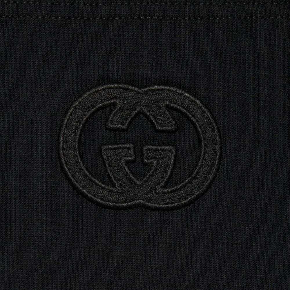 GUCCI T-Shirts Men's Black Crew Neck Moderate Straight Fit 774347-XJGA8-1043
