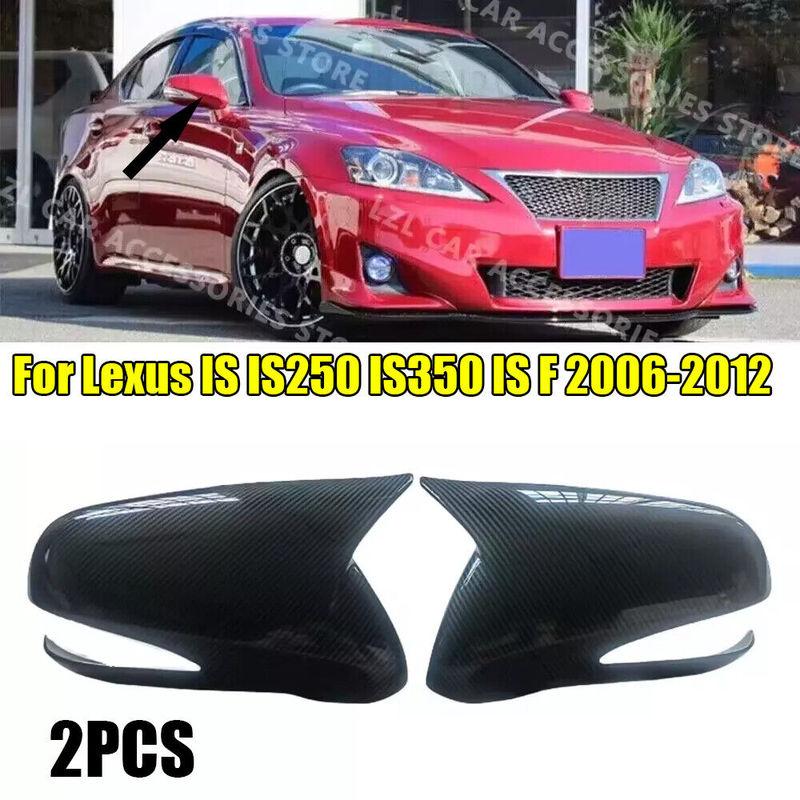 

For Lexus IS IS250 IS350 IS F 2006-2012 Carbon Fiber Rearview Mirror Cover Caps