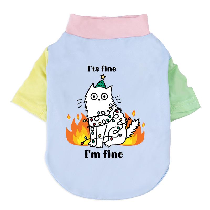 1 Pc Pet T-shirt  Fashionable Cartoon Bear Soft Breathable Dog Vest Cat Casual Clothes