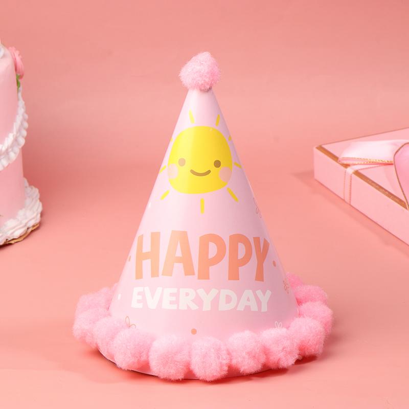 10Pcs/Bag Happy Birthday Party Hats Rainbow Diy Handmade Cap Crown Baby Shower Decoration Boy Girl Birthday Party Photo Props