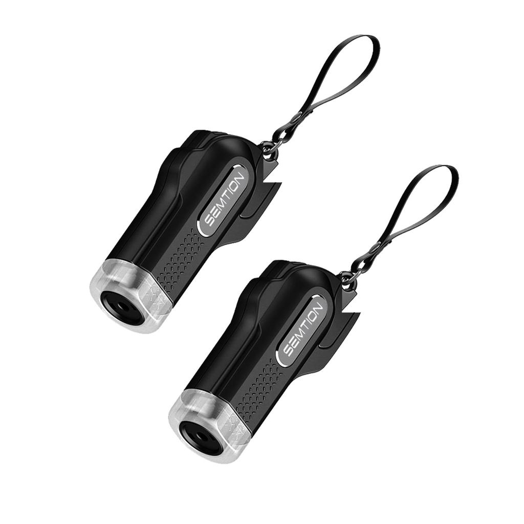 SEMTION Automobilinis avarinio išsilaisvinimo plaktukas Saugos plaktukas su raktų pakabuku 2 vnt. (Juoda-2vnt)