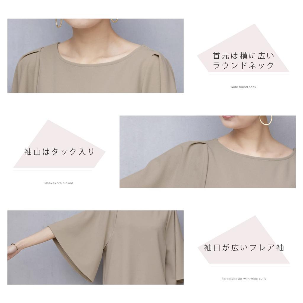 Meme Extra Short Cut and Short Sleeve Loose Round Spring Large Free Size [MEME XTRA] Blouse, Women's Shirt, 3/4 Sleeve, Sleeve, Spring, Summer, Top,