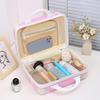 New Arrival Portable Makeup Storage Box with Large Capacity for Kids, 14-inch Travel Suitcase Storage Box Organizador