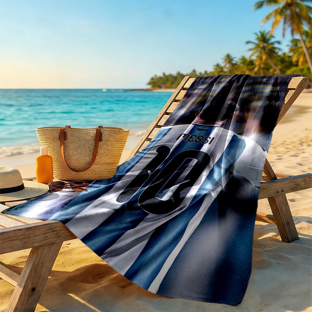 Messi Beach Towel Soft Durable Quick-Dry Comfortable Lightweight Portable for Swimming,Beach,Camping, Travel, Beach Accessories,Gym