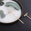 4pcs Mini Zen Garden Rake Tool Set, Wooden Sand Rake, Meditation Table, Dollhouse Accessories, and Sand Tray Decoration