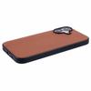 KIGC For iPhone 16 Case Litchi Texture Leather Coated PC+TPU Phone Cover