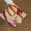 French Retro Mary Jane Shoes Spring New Soft-soled Flat-heeled Foot Cover Flower Commuting Versatile Women's Shallow Mouth Single Shoes