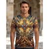 Modă pentru Bărbați Tricou cu Imprimeu 3D pentru Bărbați Gât Rotund Mânecă Scurtă Trendy Street Wear