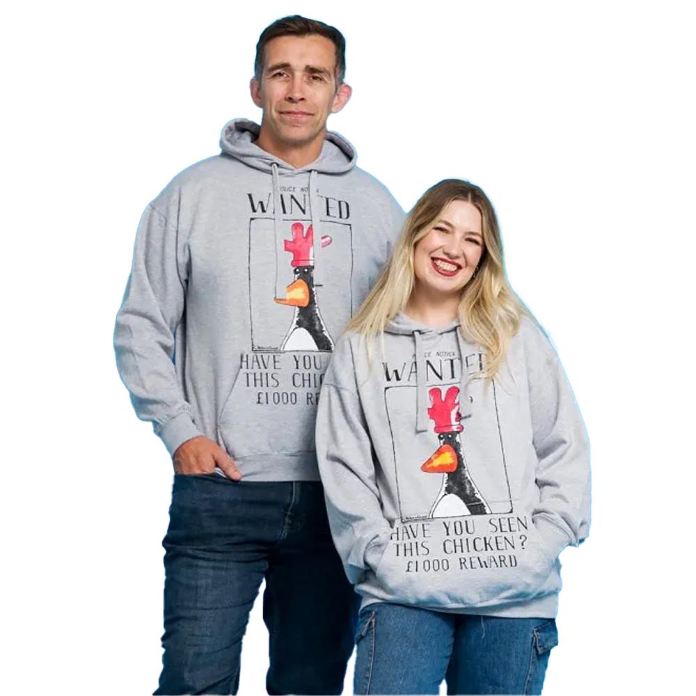 Wallace und Gromit Unisex Erwachsenen-Hoodie mit Federn und Steckbriefmotiv von McGraw