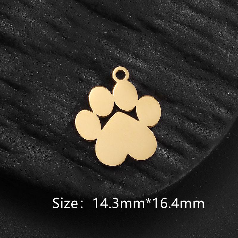 Stainless Steel Cat Paw Pendant Necklace Animal Paw Charm Choker Necklace Cat Paw Print Necklace Women Jewelry Simple Design