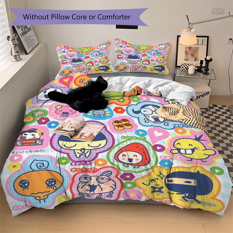 Cartoon Characters Bedding 3 Piece Set HD Print Duvet Cover Pillowcases for Teens Adult Bedroom Decoration Christmas Gift