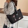 Casual Large Capacity Shoulder Bag Nylon Waterproof Shopping Bag Lightweight Handbag Women