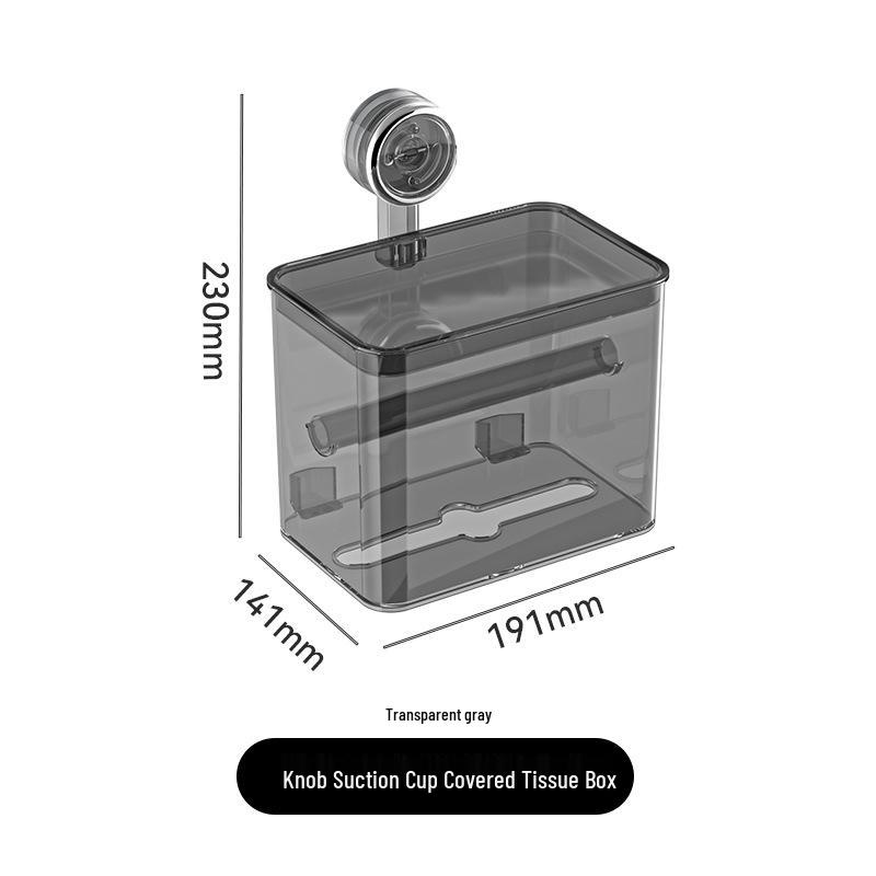 Wall-Mounted No-Punch Toilet Paper Dispenser and Storage Holder