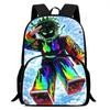15-Inch Roblox Cartoon Backpack, Large Capacity Back Support Backpack with Front Pocket, Suitable for Unisex Children Aged 5-8